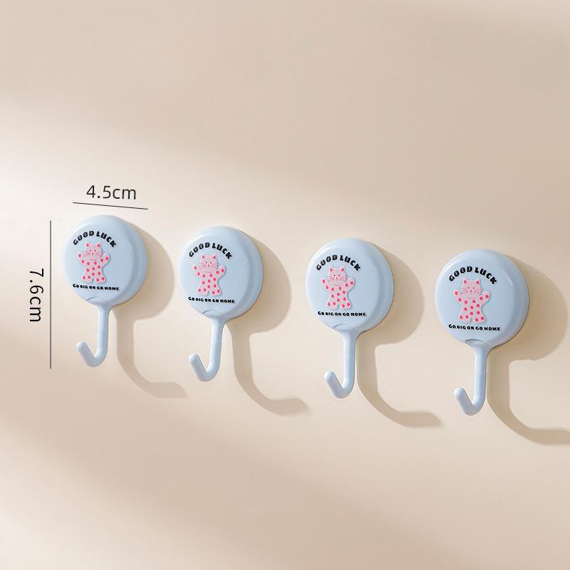 Dopamine Non-traceable Wall-mounted Hooks Hole-free Strong Load-bearing Non-traceable Hooks Multifunctional Household Round Small Hooks