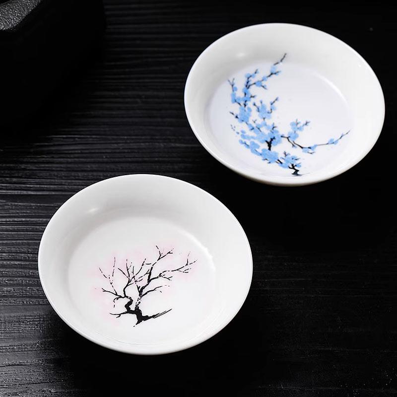 Taza de té de cerámica Kung fu Tazón de té Japonés Mágico Sakura Vasos Cambian de color con la temperatura flor display Taza de sake Tazón de té