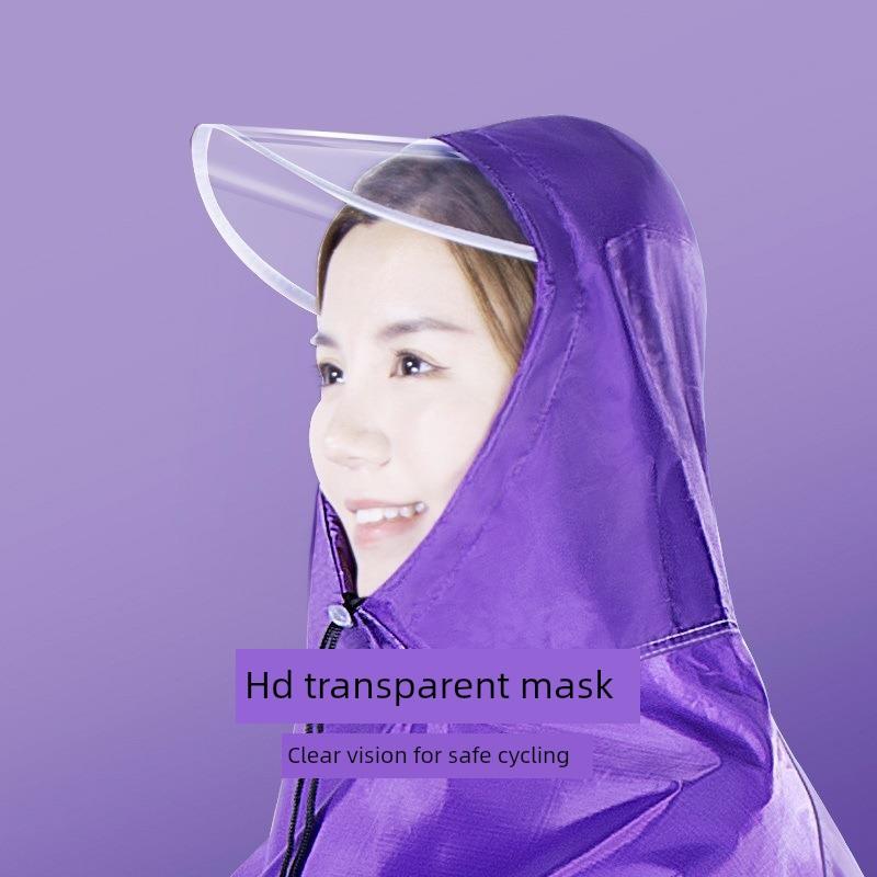 Bicycle Raincoat, Electric Bike Rainproof Riding Poncho, Student and Adult Single-Person Cycling Raincoat for Men and Women
