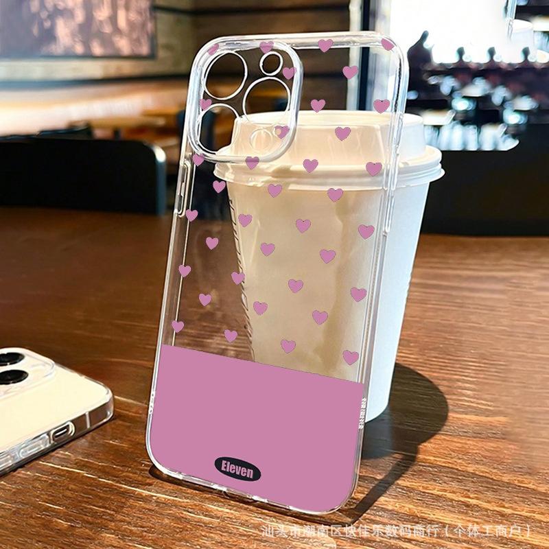 Ins wind love applies to iPhone11/12/13/14/15PRO mobile phone case Apple 16promax protective case