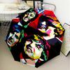 1PC Beat Music Automatic Folding Umbrella 8-Rib Travel Umbrella with Auto Portable Case, Ideal Gift for Birthdays