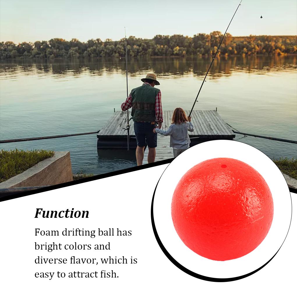 100 Pieces 10mm/12mm/14mm Lightweight Fishing Baits Wear-resistant Drifting Beads Lure Fishing Drifts Ball for River Sea