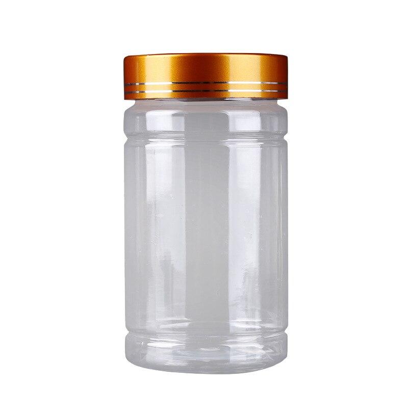 5pcs 200ml Plastic Bottle With Metal Cap Transparent Plastic Dried Fruit Bottle With Cap Empty Bottle Sealed Bottle Jar