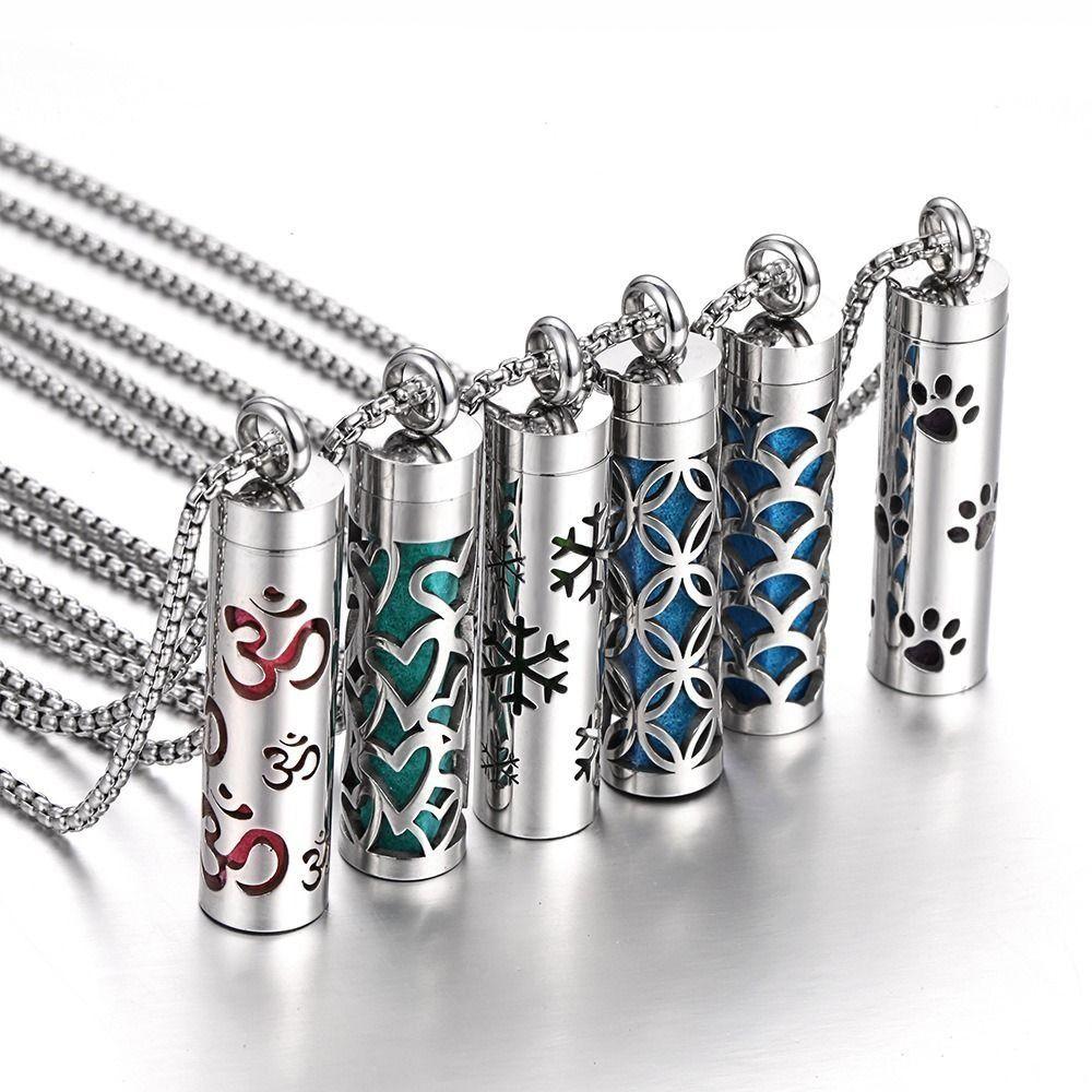 Aroma Schmuck Parfümöle Halskette Silberfarbene Medaillon Parfüm Halskette Schmuck Zubehör