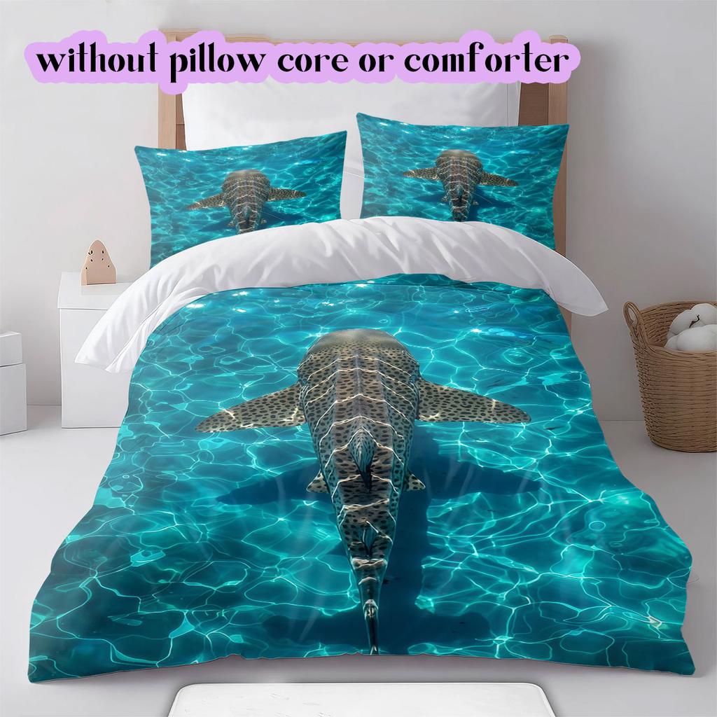 Seawater marine organisms Pattern Bedding,Quilt Set Quilt Cover Pillowcase Home Birthday Gift (1*duvet cover+2*pillowcase,without core)