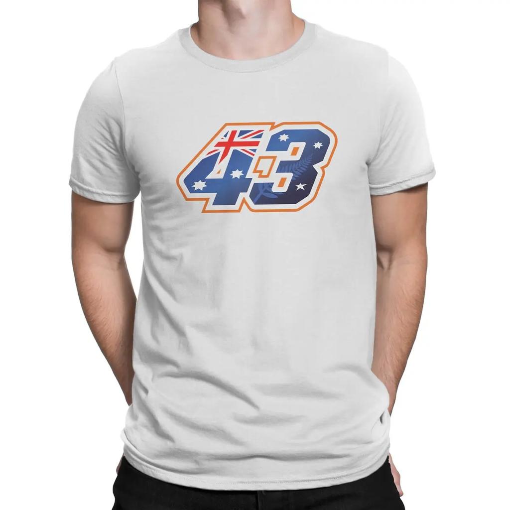 Retro Style Tshirts Motorcycle Creative Streetwear Casual T Shirt Male Tee Jack Miller Number 43 Hip Hop Polyester TShirt