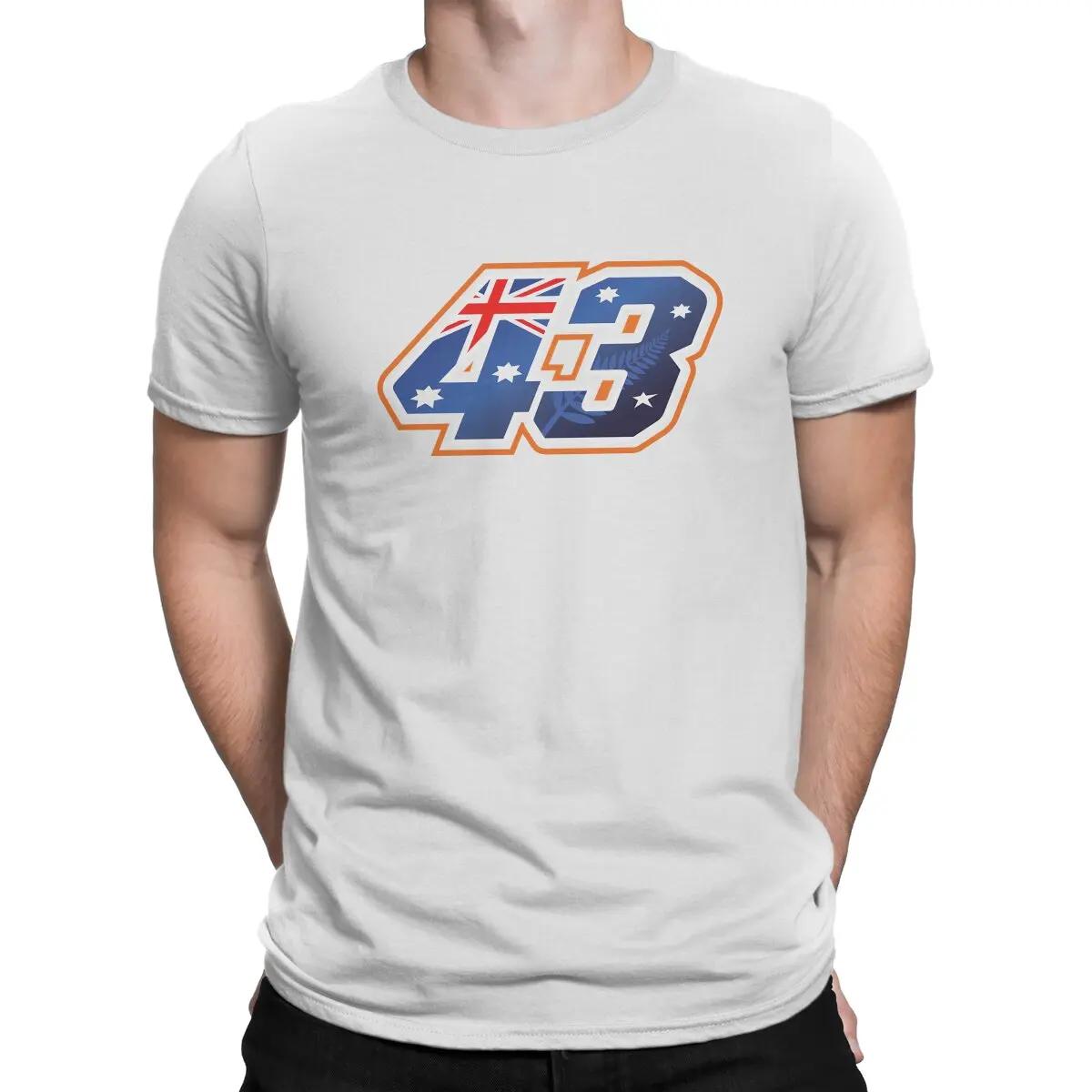 

Retro Style Tshirts Motorcycle Creative Streetwear Casual T Shirt Male Tee Jack Miller Number 43 Hip Hop Polyester TShirt 4XL