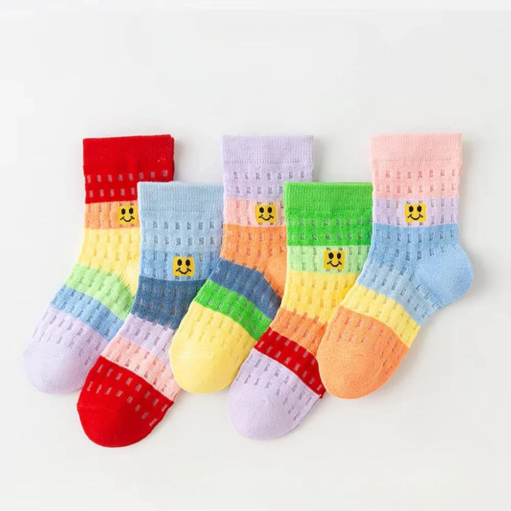 

5 пар ультратонких дышащих сетчатых носков, высокоэластичные, мягкие и нежные, спортивные носки, обувь принцессы, верхняя одежда для девочек 1-16 лет 9-16 years(19-23 cm)