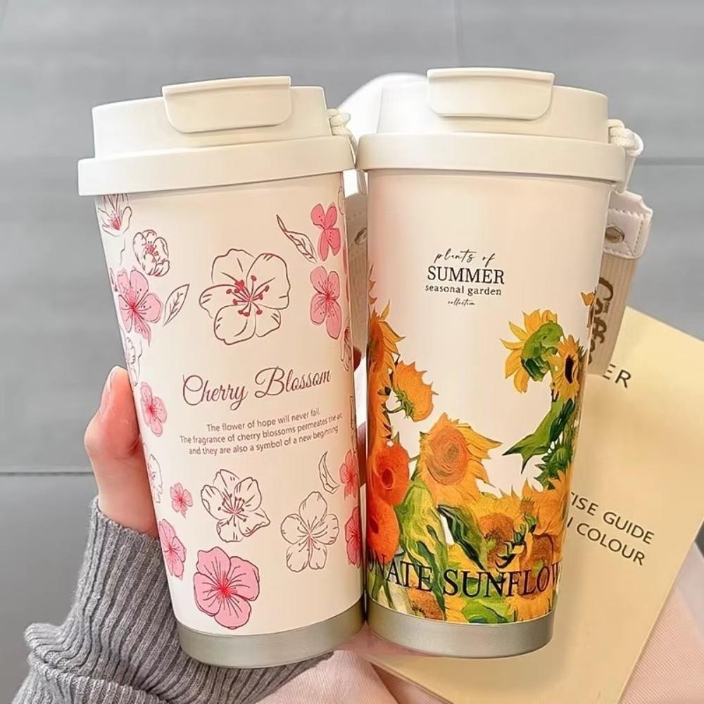500ml Coffee Cup Double-layer Vacuum Mug Portable Insulated Mug Travel