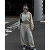 Womens Street Style Tracksuit Long Sleeve Zip Up Hoodie Elastic Waist Pants Two Piece Set