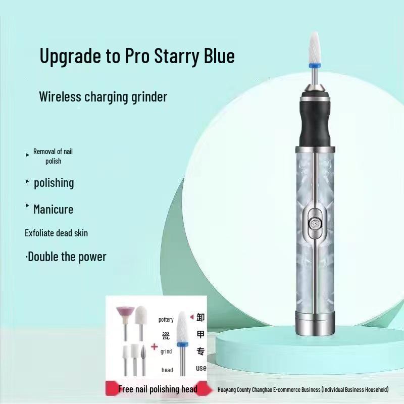 Portable Rechargeable Nail Grinder: Professional Manicure, Polishing, Dead Skin Removal, Nail Repair Tool Set.