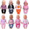 Bonecas Bebê Reborn de 43 cm Roupa Casual Boneca Americana Menina de 18 Polegadas Bonecas Ours & Generation Acessórios Roupas Camiseta Calça