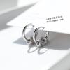 Ear Buckle Women'S Gold Earrings, Trendy Stud Earrings, Simple And Cold Air-Plated 925 Silver Small Circle Earrings, A Pair