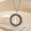 Dawapara Peace Sign Symbol Necklace Peace Love Happiness Blessing Pendant Stainless Steel Jewelry Hippie Accessories