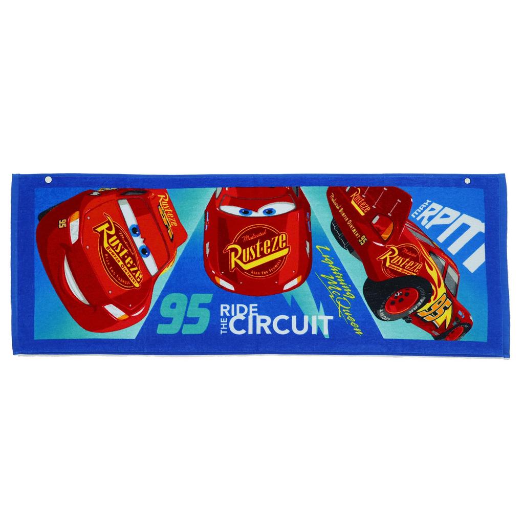 Marushin Bath Disney Pixar Cars Perfect for and Features UV Product 2125022300 Children's Towel, "Enjoy Race" Design, Beach, Pool, Girls, Boys,