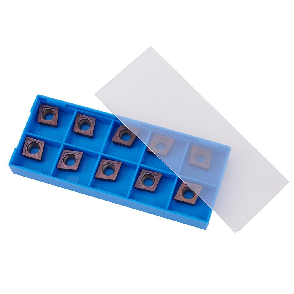AU 10 STÜCKE CCMT09T304 VP15TF Hartmetalleinsätze CCMT 09 T3/CCMT32.51 Einsatzsatz