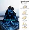 1PC Custom Name "Dark Fantasy Dragon Artwork" flannel blanket versatile,all-season throw suitable for the living room,bedroom,camping,travel,and gift