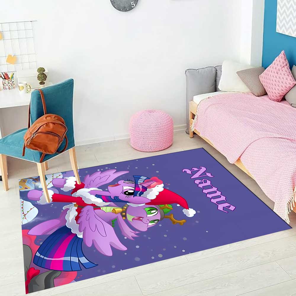Little Pony (8) Customize your name rug, office chair cushion, home bedroom living room gift.