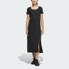 adidas SS25 Fashion Comfortable Soft Skin-Friendly Short Sleeve Dress Women Dresses Black JN0708