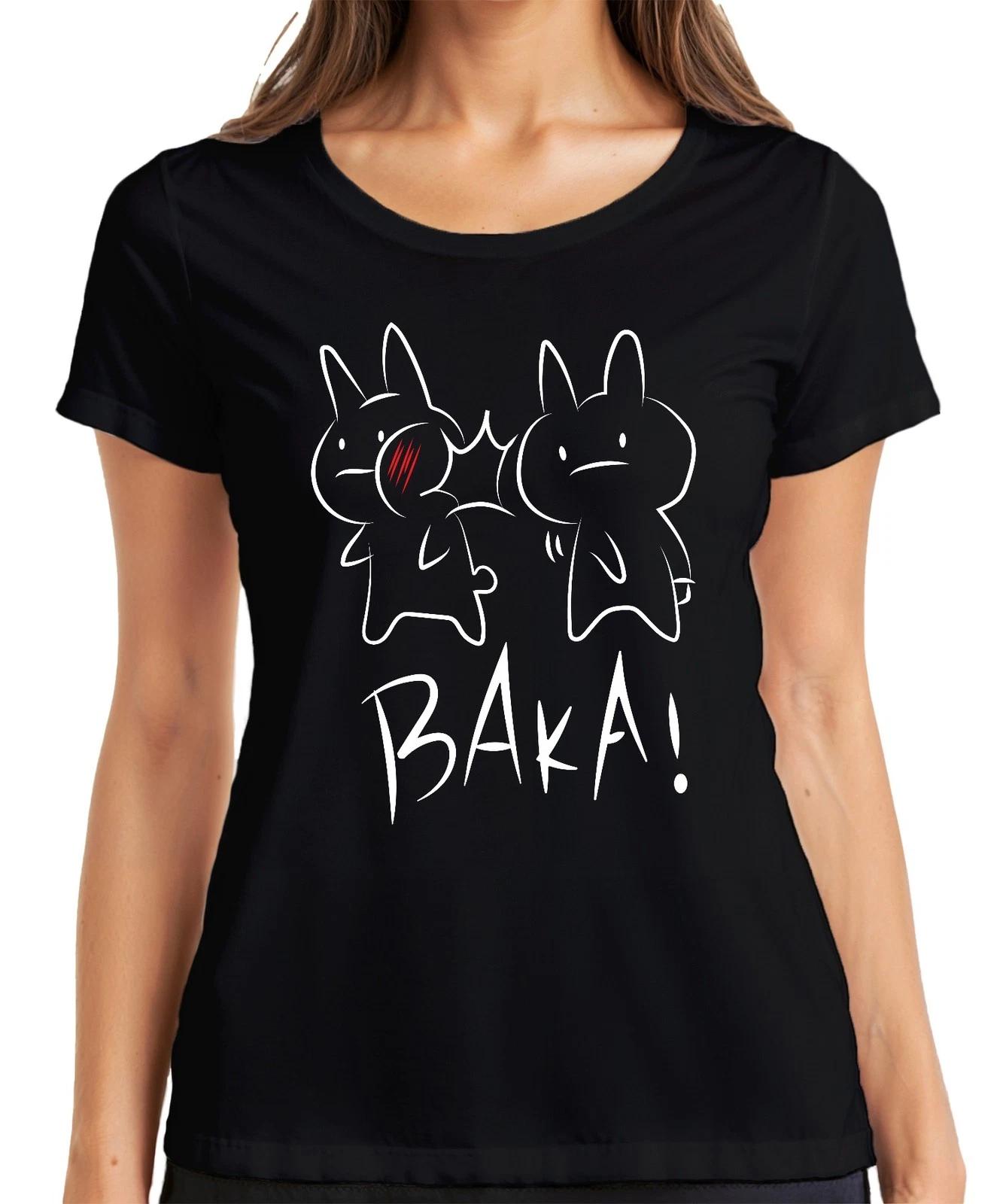 BAKA! Anime Hase Ohrfeige Kawaii Otaku Manga Geschenk Niedlich Damen T-Shirt XXXXL