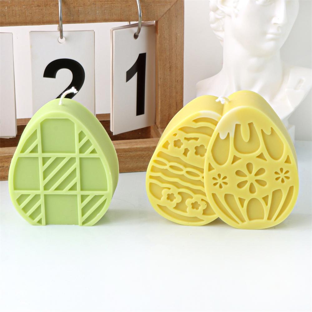 Easter Embossed Egg Flower Rabbit Candle Silicone Mold DIY Animal Bunny Scented Soap Plaster Making Mould Home Decor