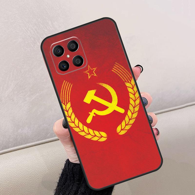 USSR Flag Soviet Union For Honor Magic 7 6 5 8 Pro Case For Honor 200 Lite 400 70 50 X8c X8b X9a X9b X9c X9d Win RT