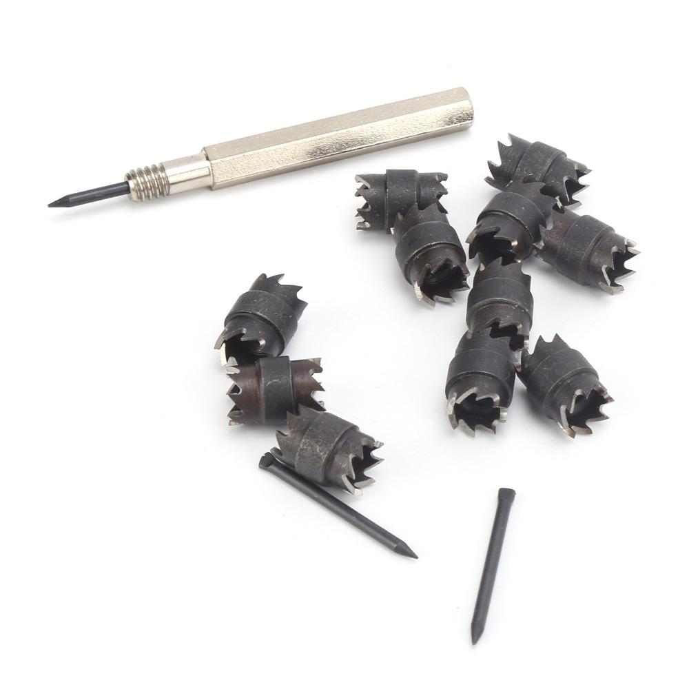 13pcs Double Sided Spot Weld Cutter Set Hex Shank Sheet Metal Hole Cutter  For Sheet Metal