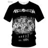 New Popular Rock Helloween Band Print T-Shirts 3D Men Women Fashion Oversized Short Sleeve Tee Shirt Summer Kid Y2k Top Clothing
