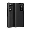 Funda de Cuero de Alta Gama con Tacto Suave para Samsung Galaxy Z Fold 7 6 5 4 Pantalla LED Inteligente HD Cubierta Trasera a Prueba de Golpes Windows
