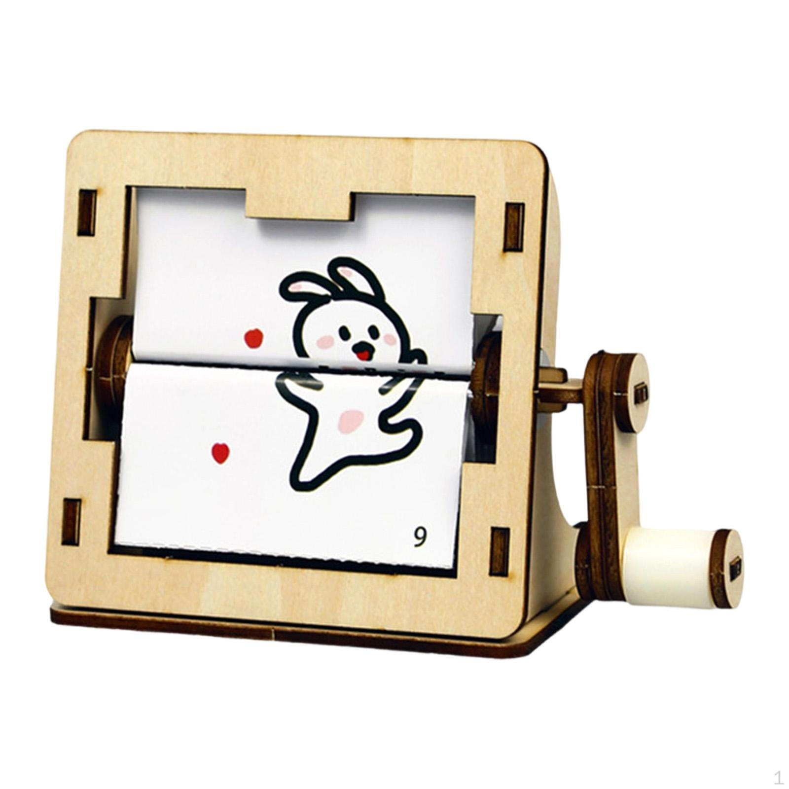 

Hand Cranked Animation Machine Model Kit,DIY Science Experiment Toy ,Handmade Wood Building Project