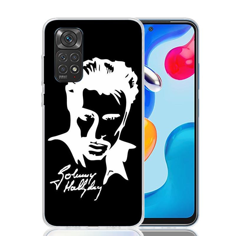 

Johnny Hallyday Music Phone Case For Xiaomi Redmi Note 14 13 14S 12S 12 11S 11T 11E Pro Plus 10S 10 9S 9 Art Customized Coque Ca Redmi Note 13 5G