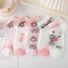 5 Pairs of Breathable Mesh Mid-Calf Lace Socks for Baby Girls - Perfect for Spring/Autumn