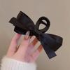 1pc Bohemia Black Bowknot Hair Claw Big Satin Bow Hair Clips Vintage Baroque Satin Hairpins Elegant Women Hair Accessories