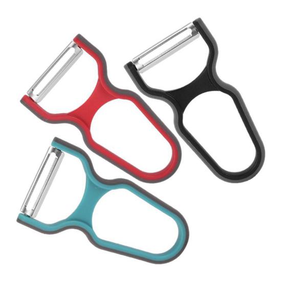 Vegetable Peeler Anti-Slip Rubber Handle Stainless Steel Blade Smooth Peeling Ergonomic U-Shaped Design Kitchen Peeler