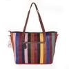 Bag Women'S Sheepskin Bag Personalized Ethnic Style Color Bag One Shoulder Crossbody Handbag Large Capacity Tote Bag