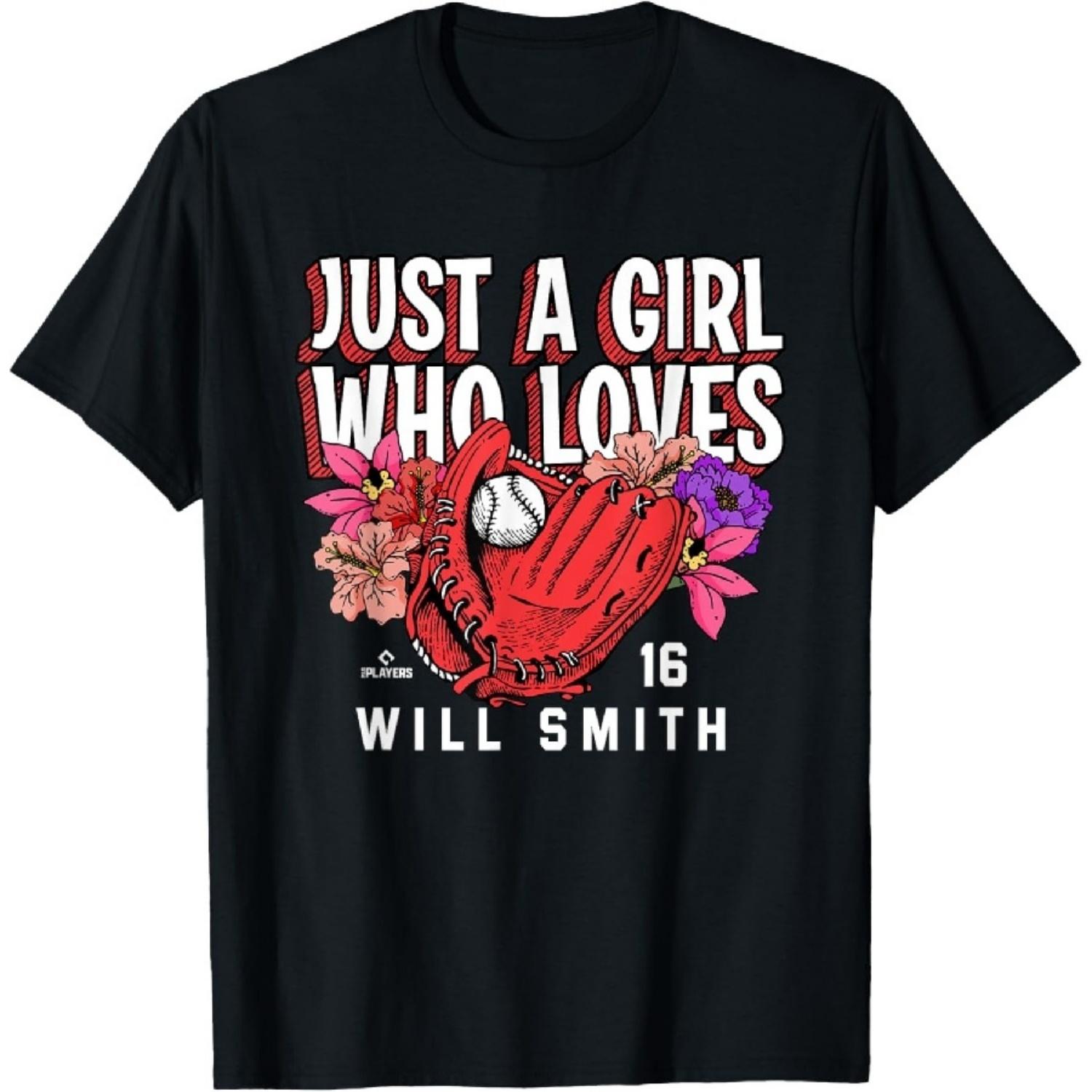 Just A Girl Who Loves Will Smith Los Angeles MLBPA T-Shirt1 S
