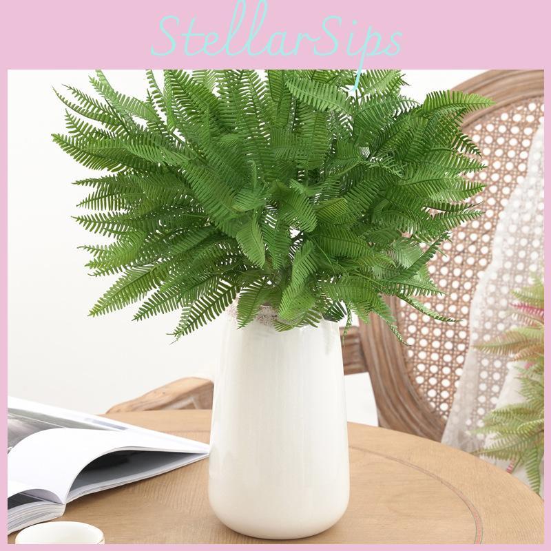 Greenery Faux Fern With Plastic Craft For Home Decor Garden Props Photography
