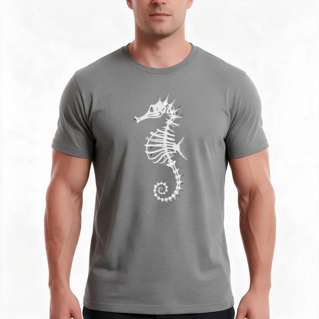 Seahorse Tshirt Summer Casual Cotton Tee Oversized Streetwear Tops Vintage Graphic Print Loose Fit Short Sleeve