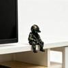 Mini Tactical Soldier Figurine, Realistic Sitting Sniper Resin Statue Model, Armed Special Forces Collectible Sculpture Decoration