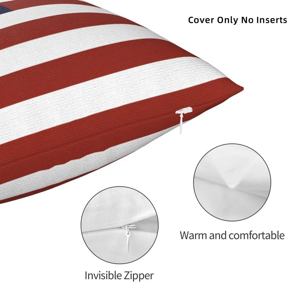 Nautischer Segelboot Kompass Amerikanische Flagge Streifen Kissenbezug Druck Kissenbezug Dekoration Wurfkissenbezug Wohnzimmer