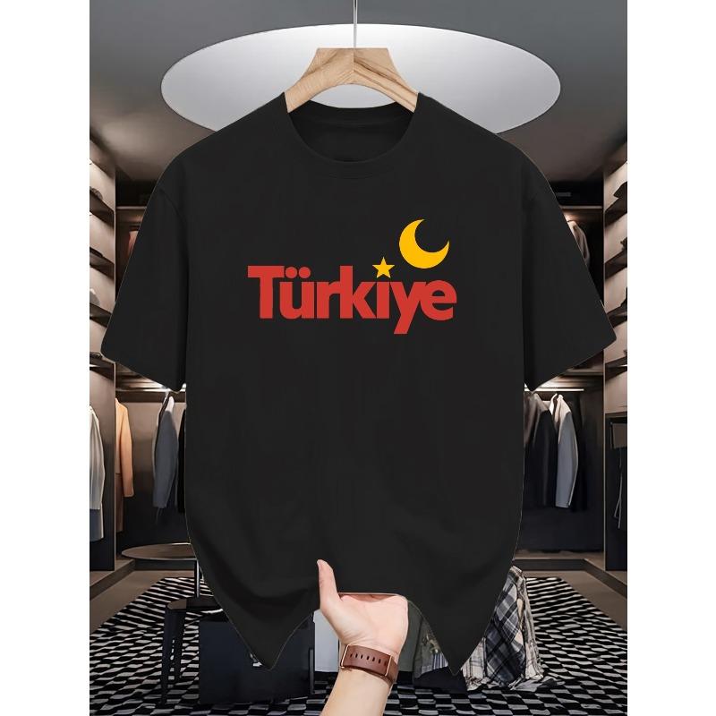 

Men s Turkish Pattern T-Shirt- Casual T-Shirt,Soft, Round Neck, Versatile Top,Casual Wear | Fashion | Comfortable Men s Summer Round-neck T-shirt 4XL чорний