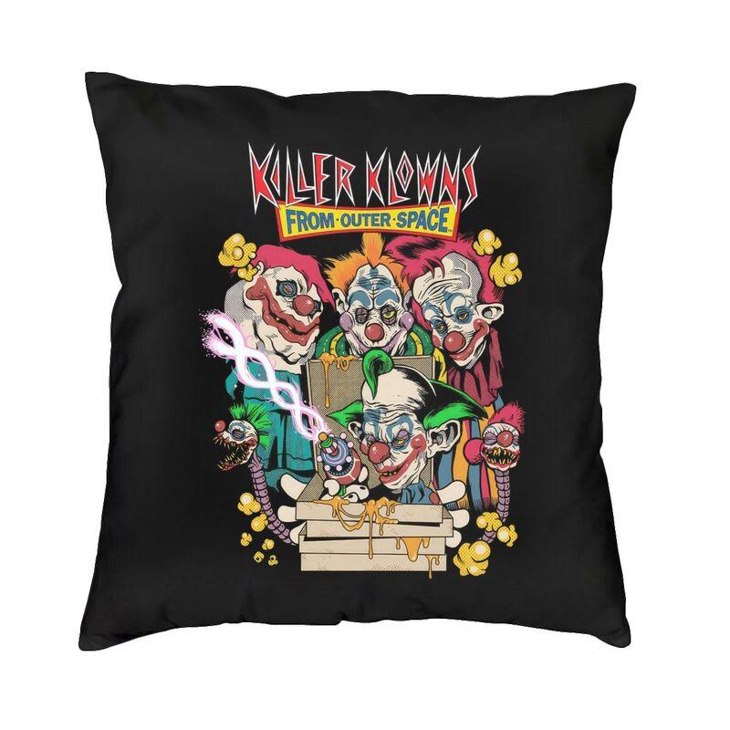Killer Klowns From Outer Space Funny Horror Movie Cushion Cover 45x45cm Home Decorative Printing Throw Pillow Sofa Double Side