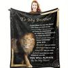 Blanket for Brother Soft Flannel Sofa Blanket TV Throw Blanket Memorial Gift Blanket One Piece