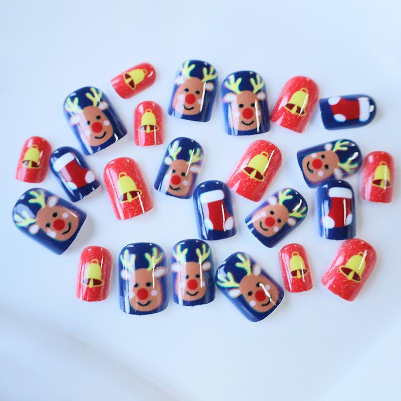 Autumn and Winter New Nail Patch Christmas Elements High-end Design Short European Square Wearing Nail Piece