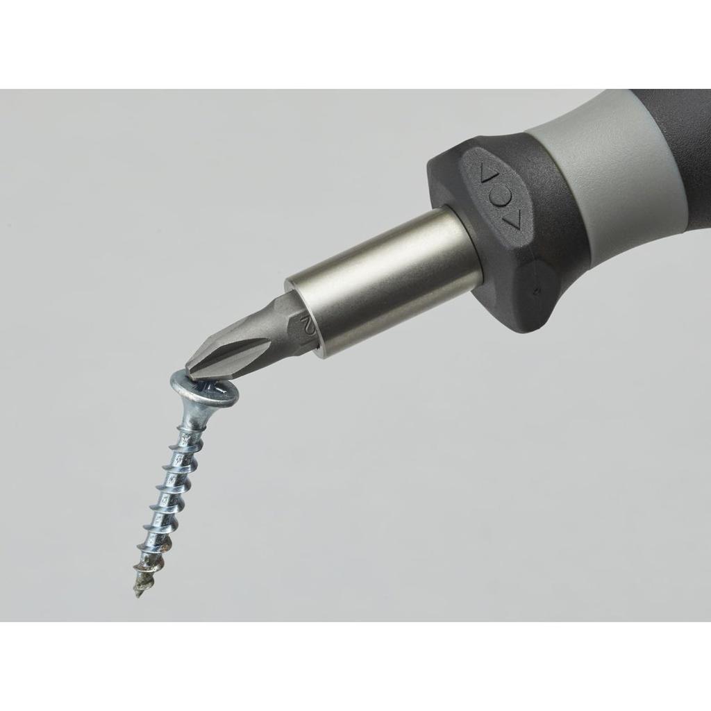 KTC Kyoto Tool DBRM11 Mini Ratchet Screwdriver Set with 10 Bits 1/4 Inch Hex Drive Compact Repair Tool