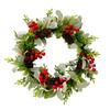 American European Elegant Style Christmas Red Berry Wreath Perfect For Seasonal Decor