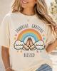 Thankful Grateful Blessed Shirt, Christian Rainbow Tee, Faith T-Shirt, Cute Prayer Shirt, Fall Thanksgiving Gift