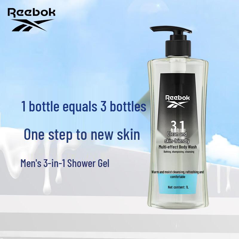 

Reebok Men s 3-in-1 Body, Hair & Face Wash