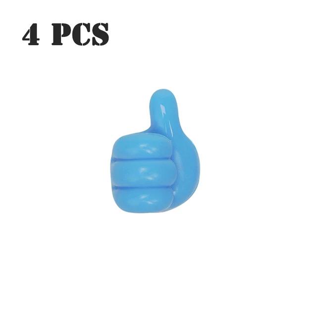 Neu 4 Stücke Multifunktionale Clip Halter Daumen Haken Draht Veranstalter Wand Haken Aufhänger Starke Wand Lagerung Halter Für Küche