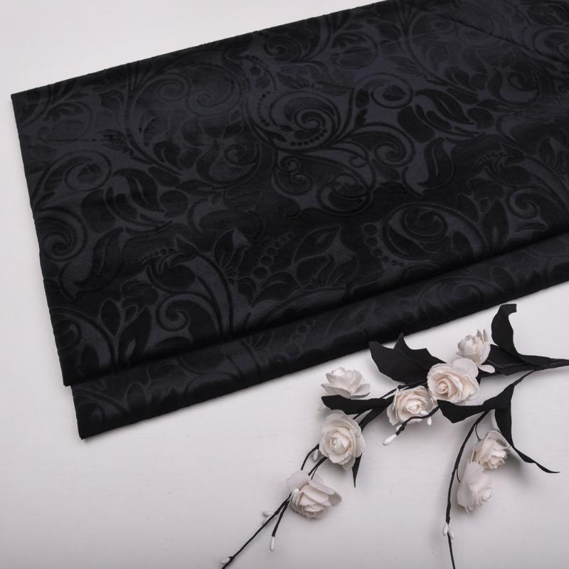 Solid Color 3D Embossed Velvet Fabric for DIY Sewing Curtain Pillowcase Cushion Cover Wedding Background Furniture Upholstery